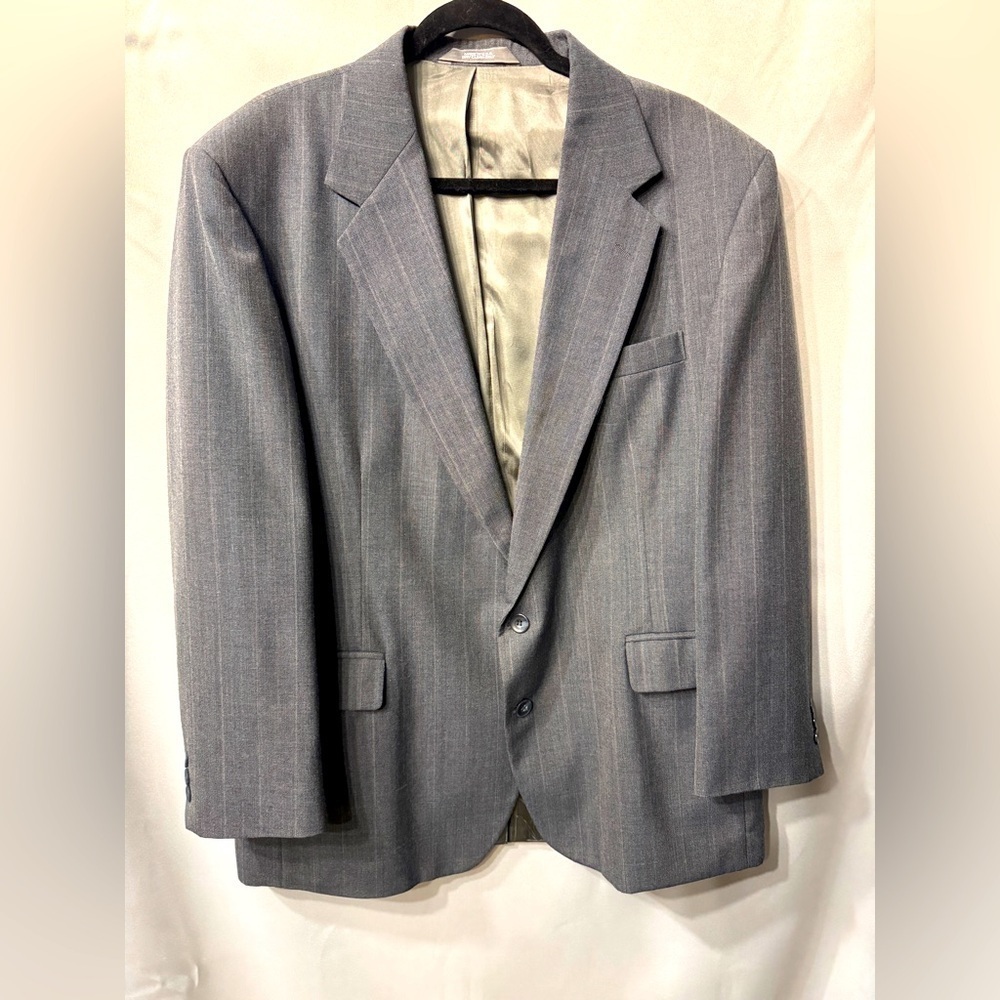 Imperial by Haggar - 2-Button Suit/Sports Coat - Gray w/tan line - Men’s Size 46